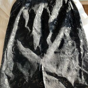 Elegant Black Floral Skirt